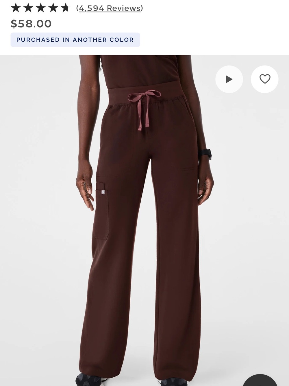 Figs Espresso Isabel pant